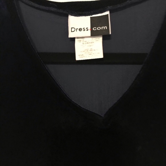 Dark Blue Velvet Dress Sz Large - Picture 2 of 3